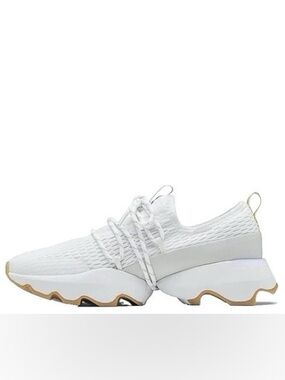Sorel White Sneaker with Gum-Tone Outsole Accent